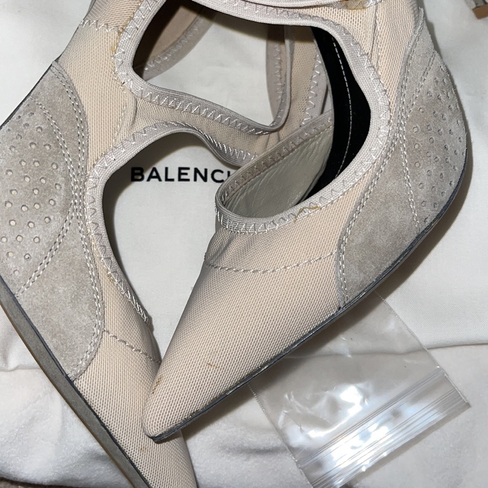 Balenciaga nude dual material heels! Seen on Kim K - Picture 5 of 10